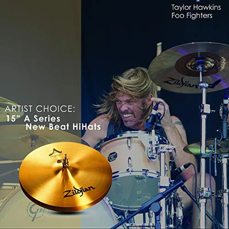 Zildjian A' NewBeat HiHat 15", Traditional Finish, ausgewogene Klangqualität für Schlagzeugbecken – Bild 2
