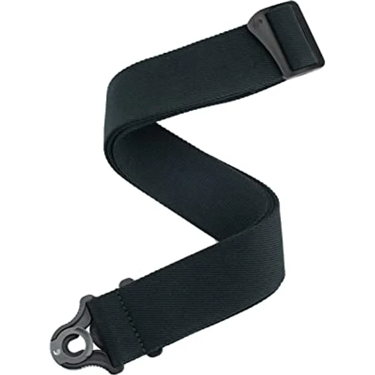Daddario Auto Lock Strap Skater BK, Gitarrengurt mit Sicherungssystem, 76-140 cm einstellbar, breiter 50 mm, schwarz – Bild 1