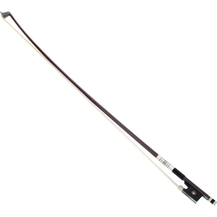 Roth & Junius RJB Carbon Violin Bow 1/2 BR, Geigenbogen mit Ebenholzfrosch und Abalone-Auge, naturhaarbezogen, braun gemustert