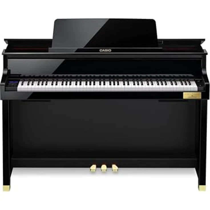 Casio GP-510 BP Celviano, Digitalpiano mit 88 Tasten, Natural Grand Hammer Action, 35 Klangfarben, 256 stimmige Polyphonie, schwarz hochglanz – Bild 1