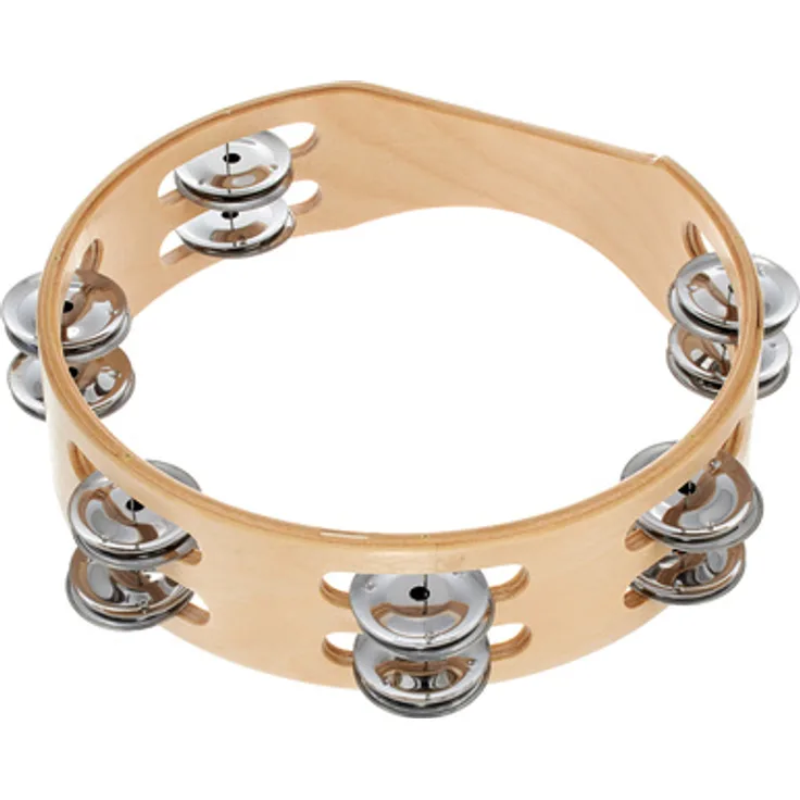 Millenium 8" Tambourine, Holzrahmen mit 12 Schellenpaaren, geeignet für Kinder ab 3 Jahren