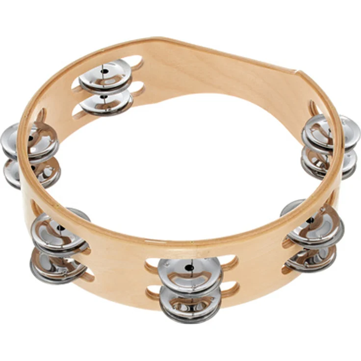 Millenium 8" Tambourine, Holzrahmen mit 12 Schellenpaaren, geeignet für Kinder ab 3 Jahren