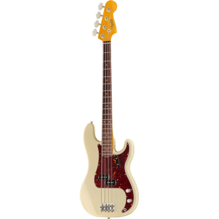 Fender AV II 60 P Bass RW OWT, 4-Saiter E-Bass aus Erle, Olympic White, Pure Vintage '60 Split-Coil Tonabnehmer, inkl. Vintage-Style Koffer