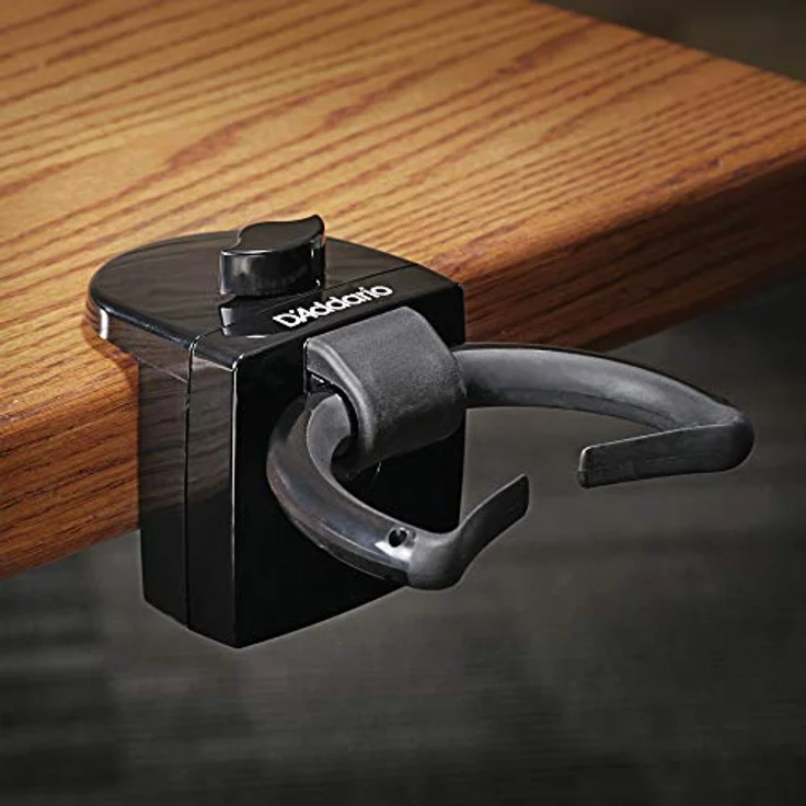 Daddario PW-GD-01 Guitar Dock, Gitarren/Basshalter, 360 Grad drehbar, einstellbare Klammer, Schwarz – Bild 2