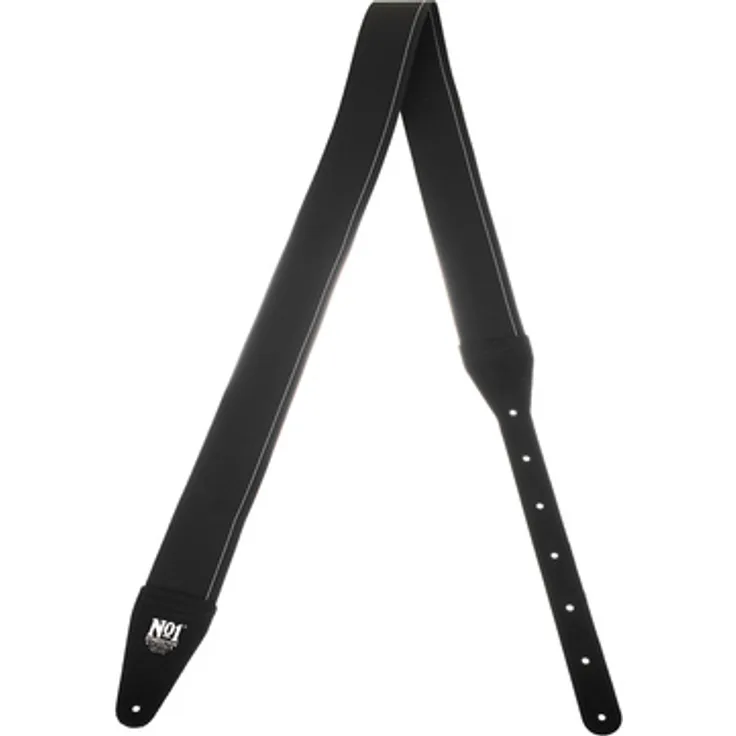 Nobels No1 Stretch Strap XL BK, Gitarrengurt aus elastischem Material, verstellbar von 129 cm bis 159 cm, schwarz, Made in USA