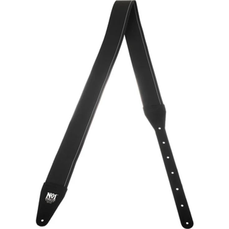 Nobels No1 Stretch Strap XL BK, Gitarrengurt aus elastischem Material, verstellbar von 129 cm bis 159 cm, schwarz, Made in USA
