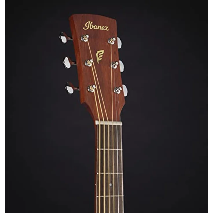 Ibanez PF12MHCE-OPN, Westerngitarre im Dreadnought-Style mit Mahagoni Decke, Lorbeer Griffbrett und Ibanez Under Saddle Tonabnehmer, Natur Mahagoni offen porig – Bild 5