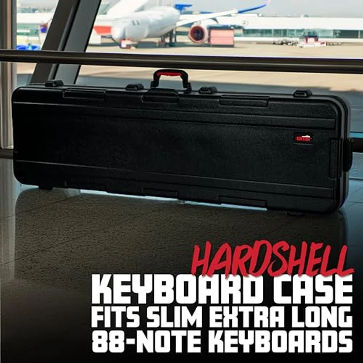 Gator TSA 88SLXL Keyboardcase, stabiler Polyäthylenaufbau mit TSA-Verriegelungen und Rollen, schwarz – Bild 2