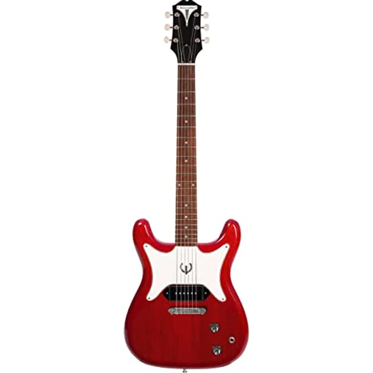 Epiphone Coronet Cherry, E-Gitarre mit Mahagoni Korpus und P-90 Pro Tonabnehmer, Cherry Finish – Bild 2