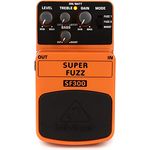 Behringer SF300 Super Fuzz, Overdrive-Pedal mit drei Klang-Betriebsarten, Gain- und Level-Reglern sowie 2-Band EQ
