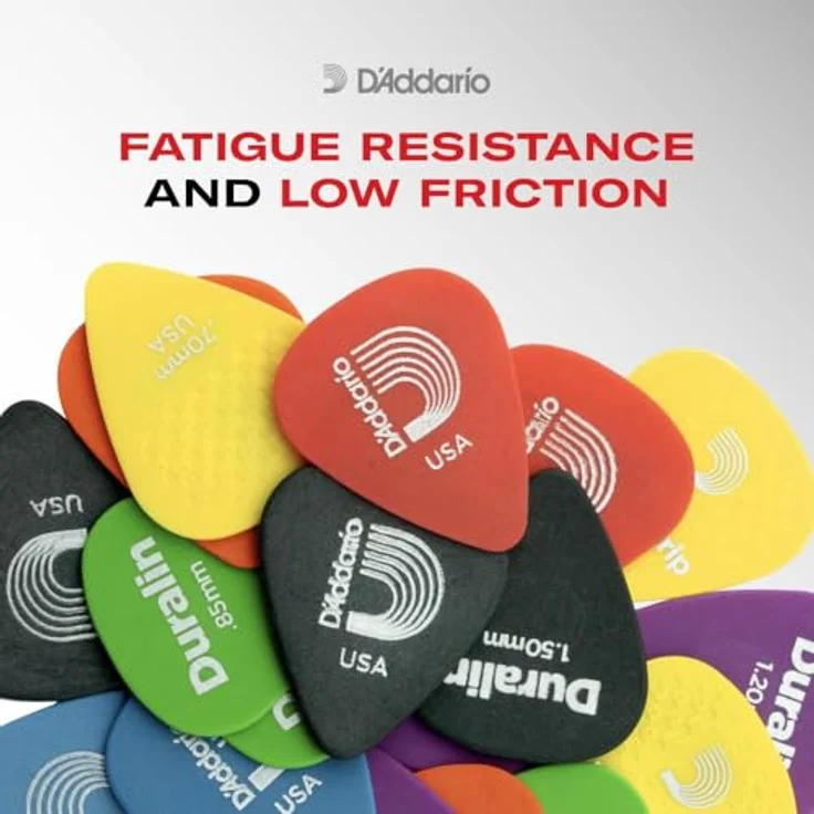 Daddario XDPR6-10 Duralin Picks Heavy, Plektrum Set aus Duralin, Stärke 1,20mm, Black Ice, mit verschiedenen Formen – Bild 2