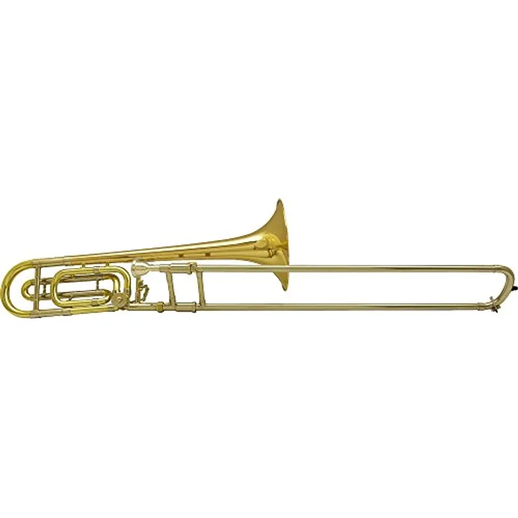 Bach LT42BG Bb/F-Tenorposaune mit Quartventil, Traditional-Wrap Bauweise und goldmessing Schallbecher, klar lackiert, inkl. Bach 6-1/2A Mundstück und Deluxe Holzkoffer