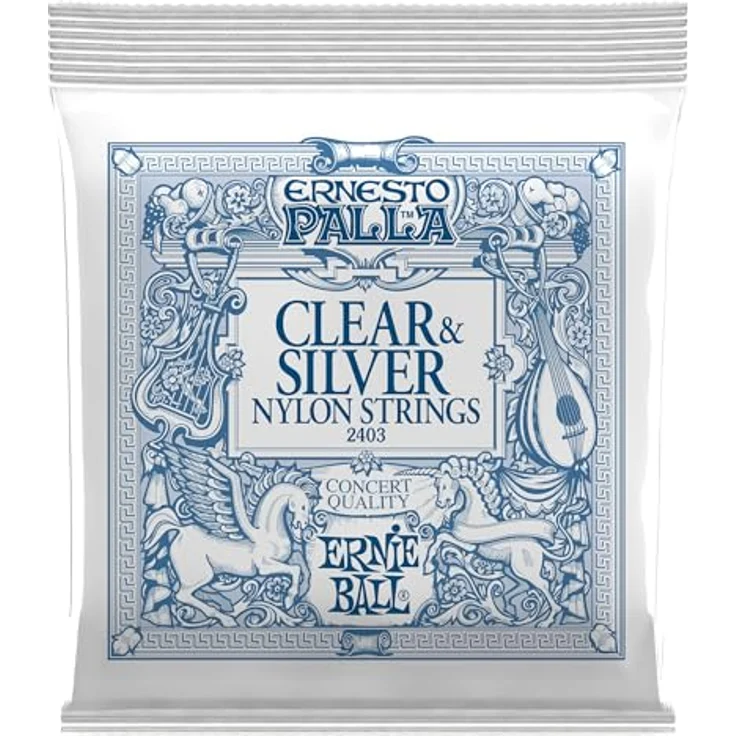 Ernie Ball 2403 Ernesto Palla, Gitarrensaiten Satz für Konzertgitarre, Silber Bass Saiten, Clear Diskant, Normal Tension – Bild 1