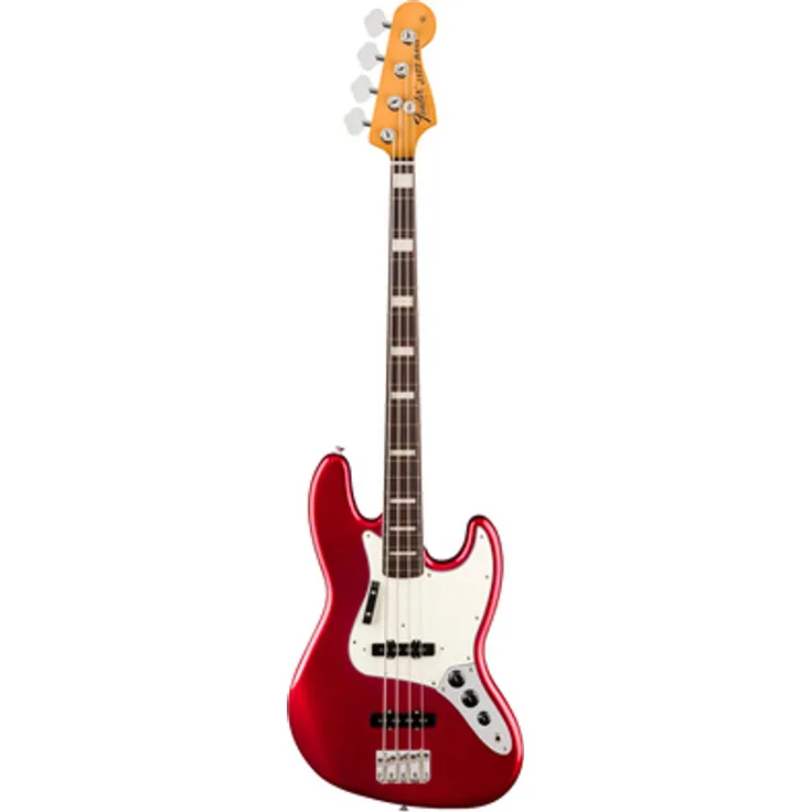 Fender Vintera III E70s Jazz Bass, E-Bass in Candy Apple Red mit Vintage-Style Tonabnehmern und Palisandergriffbrett