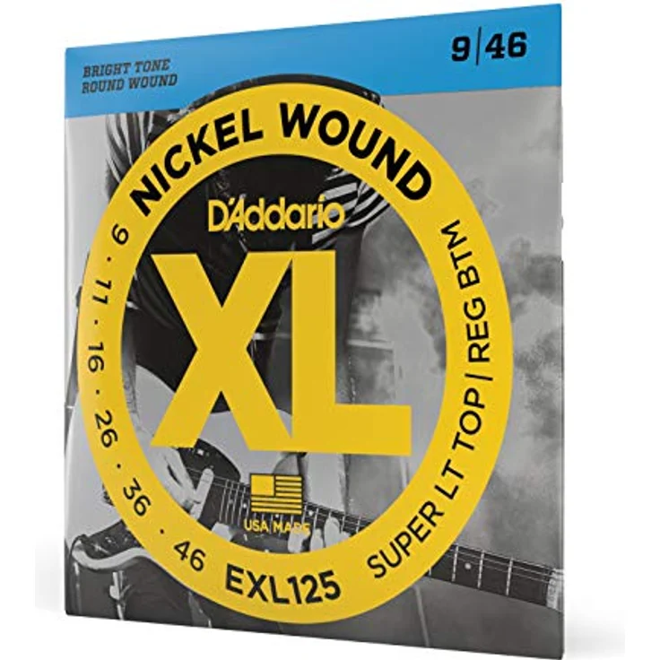 D'Addario EXL125 E-Gitarrensaiten, Nickel Wound, Super Light Top/Regular Bottom, 9-46, Made in USA – Bild 1