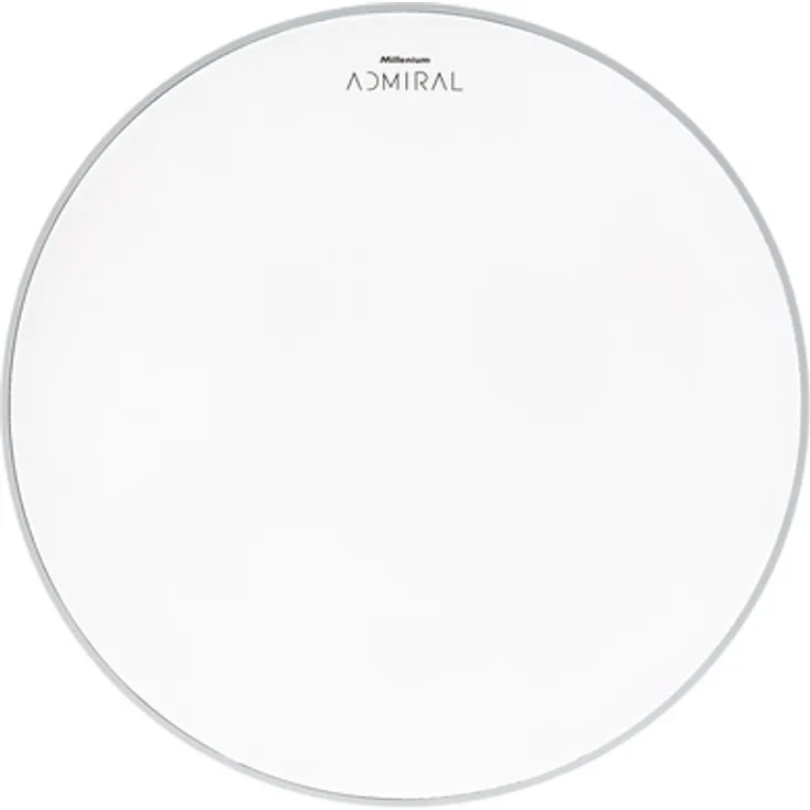 Millenium 24" Admiral Coated, einlagiges Schlagzeugfell mit weicher, warmer Klangfarbe, weiß aufgeraut