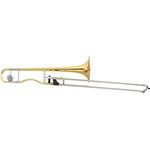 Jupiter JTB710RQ Ergonomic Bb-Tenorposaune, Goldmessing, Ø 203 mm Schallbecher, inkl. Mundstück und Lightkoffer