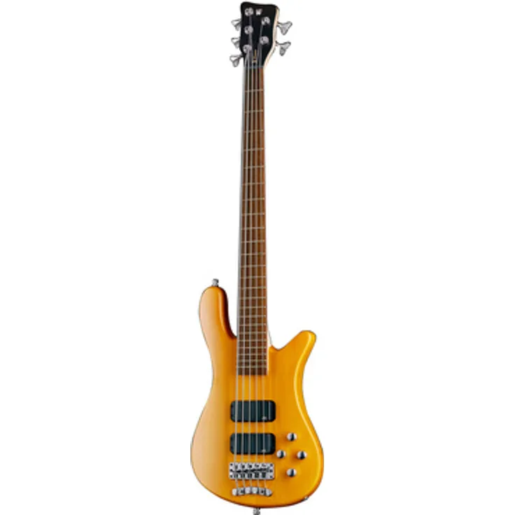Warwick RockBass Streamer 5 HVT, 5-Saiter E-Bass mit passiven MEC Vintage Humbucker und aktiver 2-Band Elektronik, Honey Violin Transparent Satin Finish