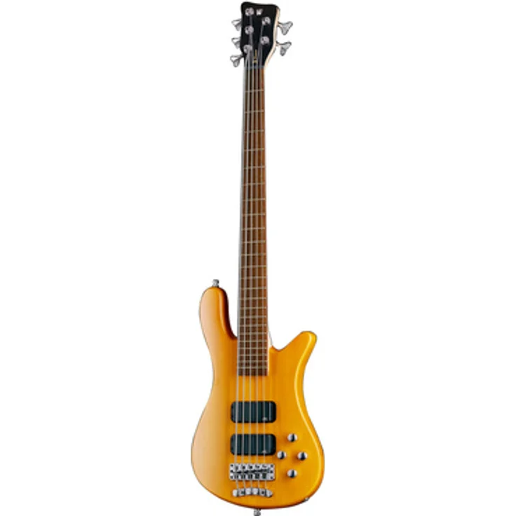 Warwick RockBass Streamer 5 HVT, 5-Saiter E-Bass mit passiven MEC Vintage Humbucker und aktiver 2-Band Elektronik, Honey Violin Transparent Satin Finish