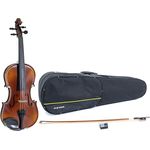 Gewa Allegro Violin Set 4/4 SC MB, vollmassive Violine aus europäischen Tonhölzern mit Ebenholzgriffbrett und braun-bernsteinfarbener Lackierung