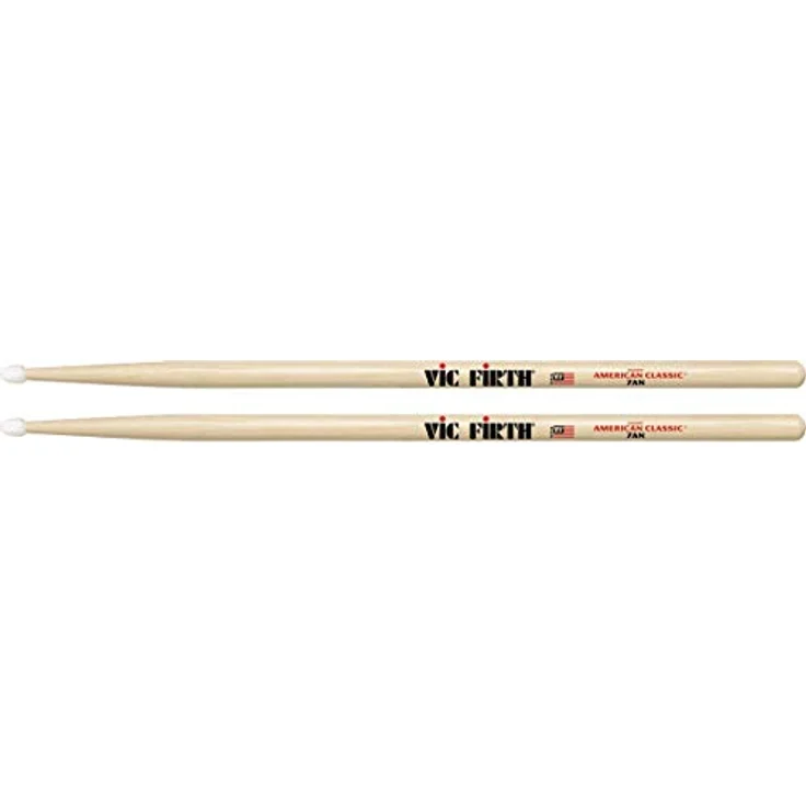 Vic Firth 7AN American Classic Hickory Drumsticks, Nylon Kopf, tränenförmiger Kopf, 394mm Länge, 13,7mm Durchmesser, ideal für Jazz und Big Band – Bild 2