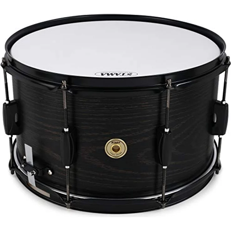 Tama 14"x8" Woodworks Snare - Black Oak Wrap, 8mm Pappelholzkessel, schwarze Kesselhardware, Snareteppich mit 20 Spiralen – Bild 1