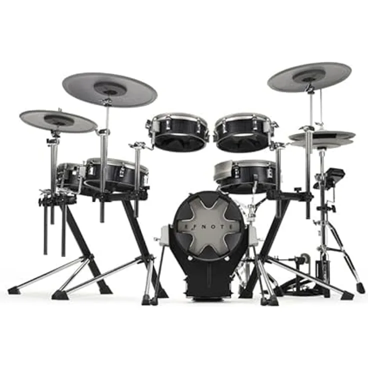 Efnote 3X E-Drum Set, 6-lagige Birkenholz Kessel, Drummodul mit Touch Screen, 98 Multilayer Sounds, Bluetooth & USB Audio Interface