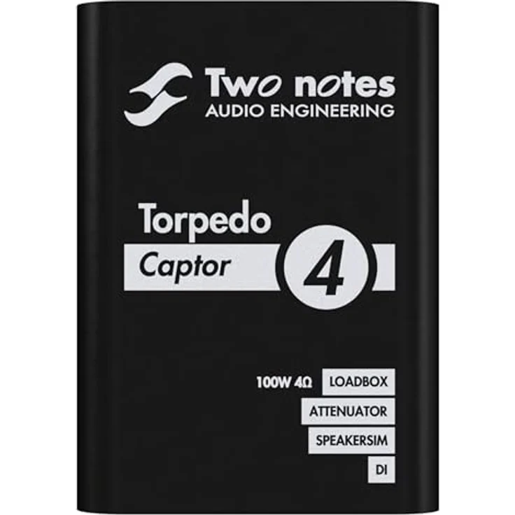 Two Notes Torpedo Captor 4 Ohms, Gitarrenverstärker mit reaktivem Lastwiderstand, -20dB Leistungsreduzierer, analoge Lautsprechersimulation, max. 100 Watt RMS, kompakte Größe, inkl. GENOME mit 5 DynIR Captures und 40 Mikrofonen – Bild 1