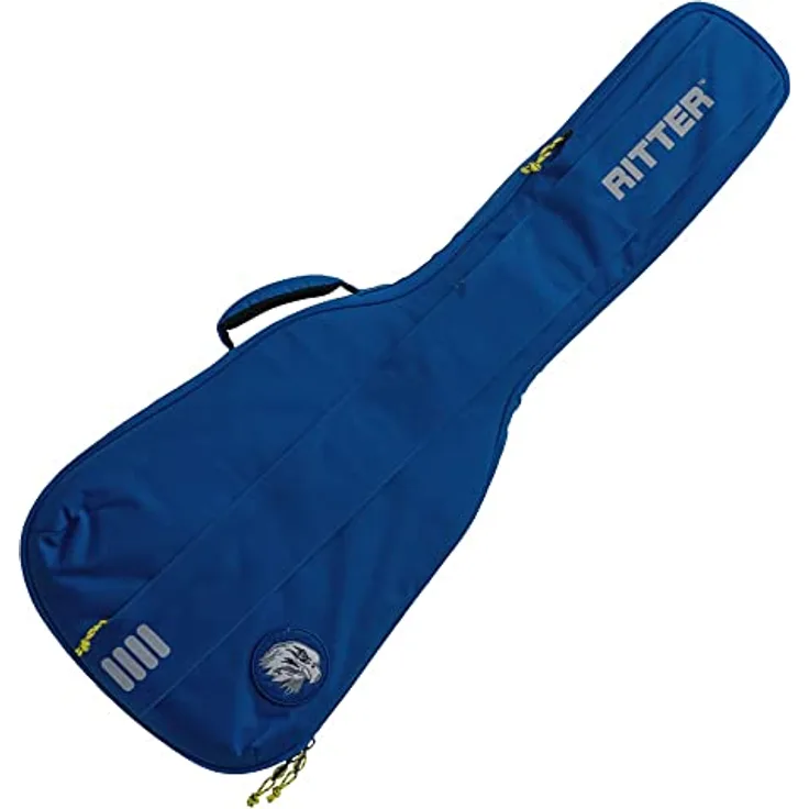 Ritter Bern Classical 4/4 SBL, Gitarrentasche für klassische Gitarre, sapphire blue, 28 mm Polsterung, 3 Zubehörtaschen, abnehmbare Rucksackgurte