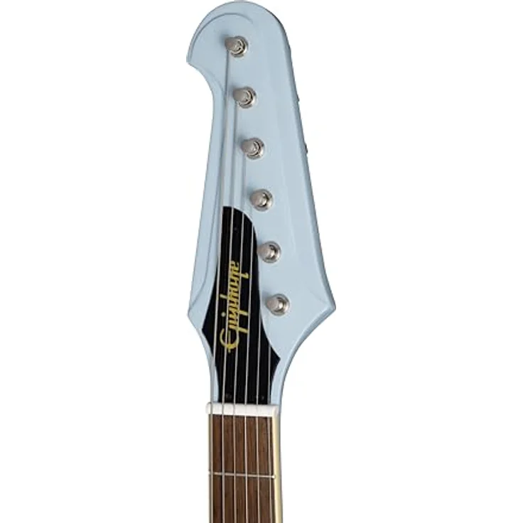 Epiphone 1963 Firebird V, E-Gitarre mit Mahagoni Korpus, Alnico 5 Mini-Humbucker und ReDesigned Maestro Tremolo, Frost Blue – Bild 5