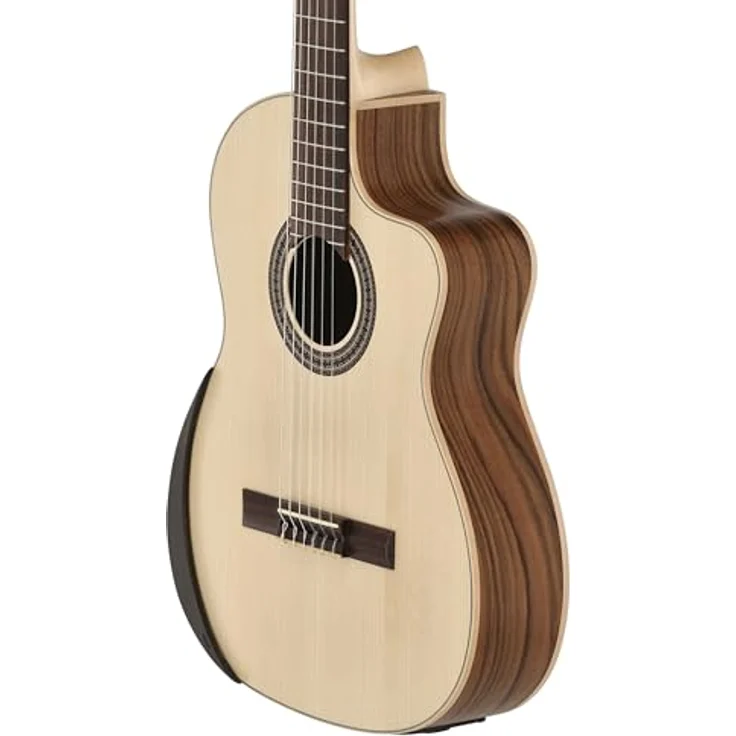 Manuel Rodriguez Ecologia Samba, 4/4 elektro-akustische Gitarre mit Cutaway, Boden und Zargen aus Nussbaum, Decke aus massiver europäischer Fichte, offenporig/seidenmatt – Bild 8