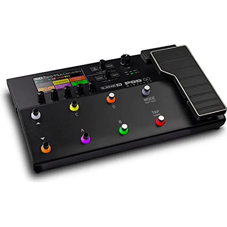 Line6 Pod GO Wireless, Gitarren-Multieffektpedal mit 300+ Effekten, inkludiert Relay G10TII Transmitter, kompaktes Design