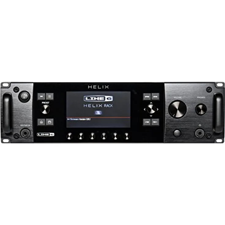 Line6 Helix Rack Guitar Processor, Dual DSP-Effekter mit 45 Amps, 30 Boxen, 70 Effekten, 3HE Rack, Schwarz
