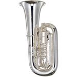 Melton 197/2-S "Original" Bb-Tuba, Messing mit versilbertem Finish, 5/4 Größe, 4 Drehventile, inkl. Mundstück und Gigbag