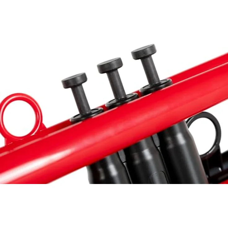 Classic Cantabile PTP-10RD MardiBrass Kunststoff Bb-Trompete, leichter ABS-Korpus, roter Schallbecher, inklusive Hülle und Zubehör – Bild 3