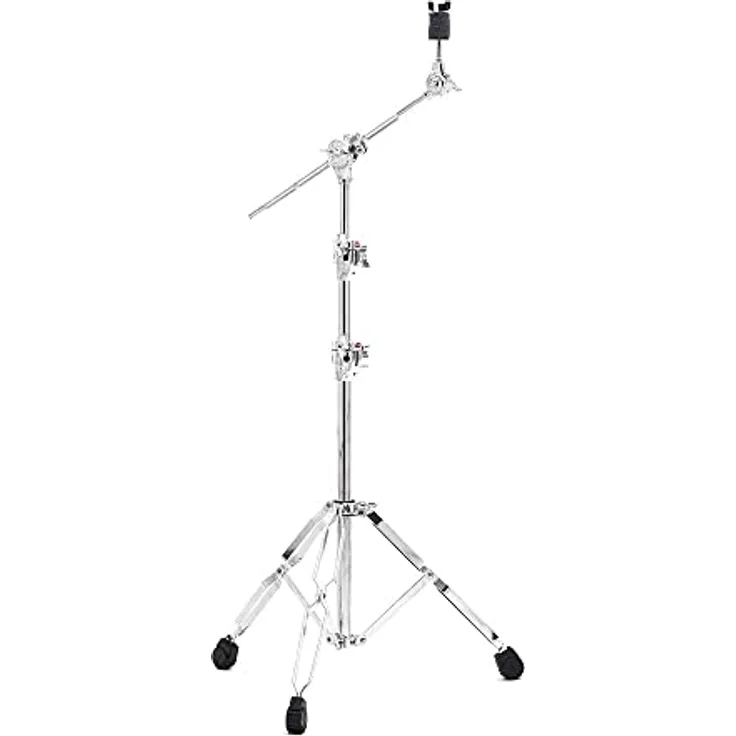 Gibraltar 6709 Cymbal Boom Stand, doppelstrebiger Schlagzeugständer, dreifach höhenverstellbar mit G-styled Memory Clamps, versenkbarer Galgenarm, stufenlos arretierbare Beckenaufnahme