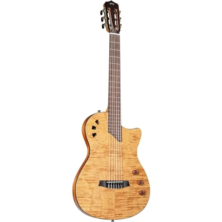 Cordoba Stage Guitar Natural Amber, Nylonsaitengitarre mit massiver Fichte Decke und Fishman Stage System, inkl. Gig Bag