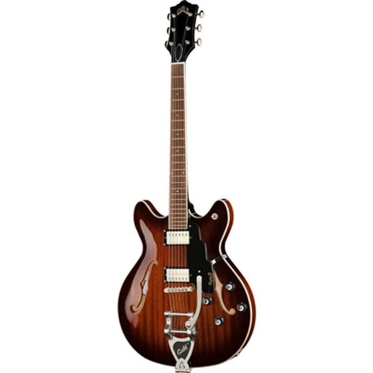 Guild Starfire I DC California Burst, Thinline Hollow Body Archtop E-Gitarre mit 2x Guild HB-2 Humbuckern, Mahagoni-Korpus, California Burst Hochglanz