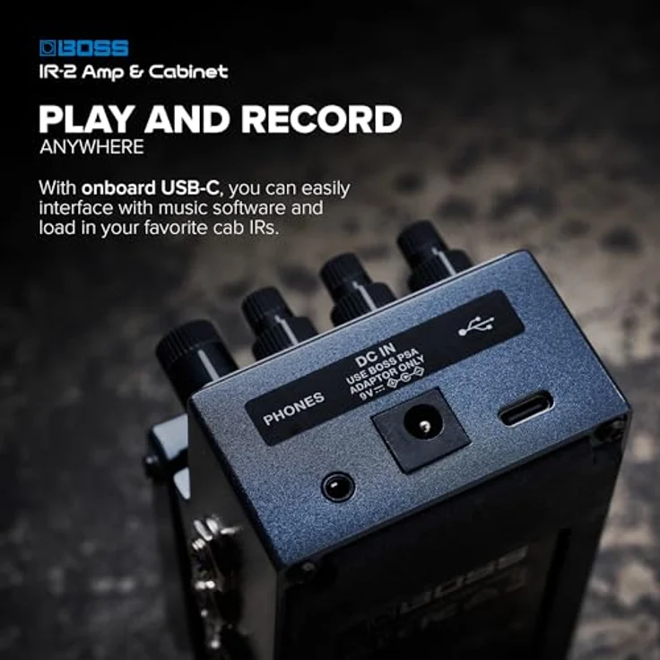 Boss IR-2 Amp & Cabinet, Kompakter Verstärkersimulator mit 11 Verstärkertypen und Celestion Lautsprecher-IR-Unterstützung – Bild 5