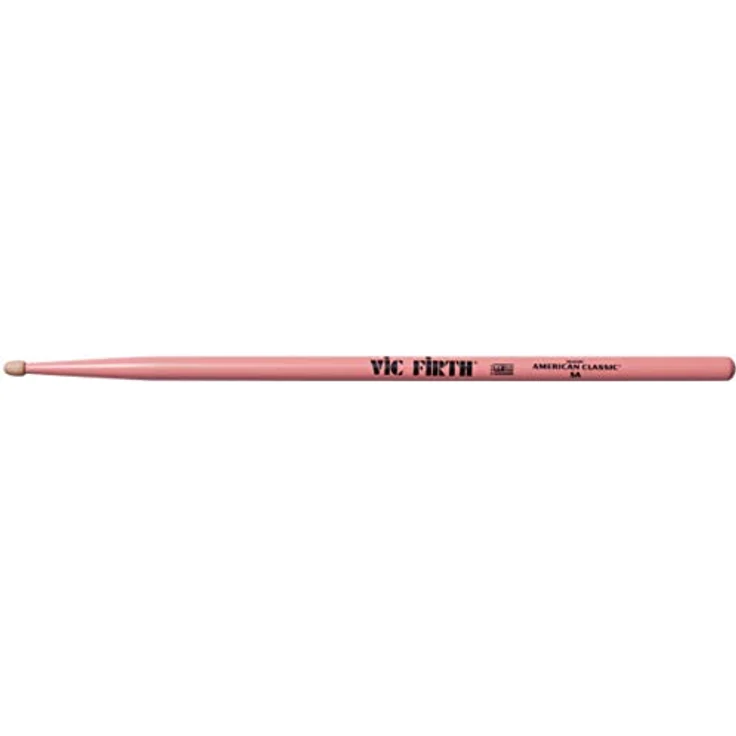 Vic Firth 5A American Hickory Drumsticks, pink Finish, widerstandsfähig, hergestellt in den USA – Bild 1
