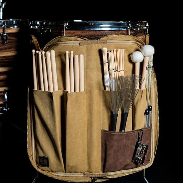 Meinl 7A Hybrid Hickory, Drumsticks aus American Hickory mit Hybrid Holzkopf, schwer, 413 mm Länge, 13,6 mm Durchmesser, made in Germany – Bild 2