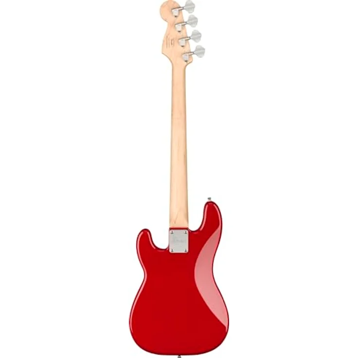 Squier by Fender Mini Precision Bass, kompakter E-Bass mit geteiltem Single-Coil-Tonabnehmer und leichtem Korpus, Dakota Rot, inklusive virtueller Kurse auf Fender Play – Bild 2