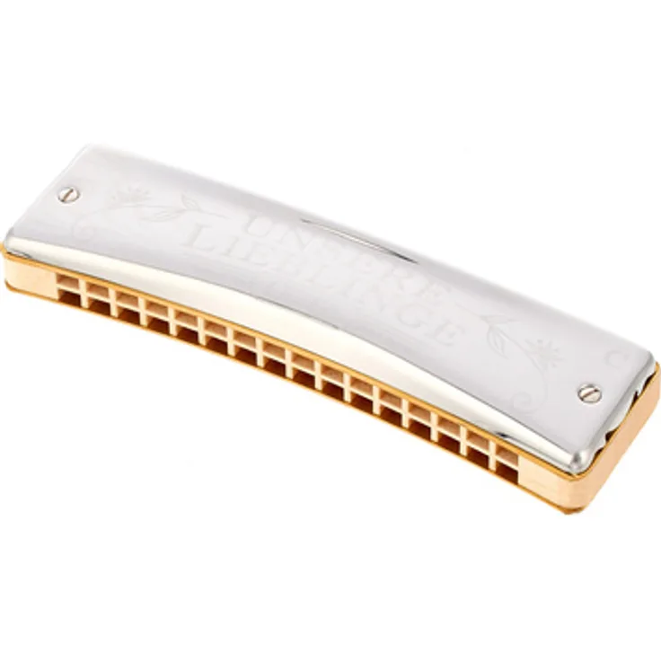 Hohner Unsere Lieblinge 32 C, Mundharmonika in C-Dur mit 32 Stimmzungen und zweifach lackiertem Ahorn-Kanzellenkörper, 12,7 cm Länge