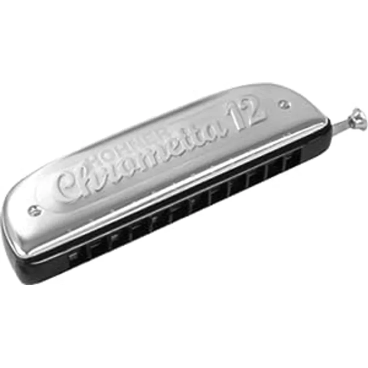 Hohner Chrometta 12 G 48, Chromatische Mundharmonika mit 12 Tönen, Kunststoff-Kanzellenkörper für Klassik, Volksmusik und Jazz