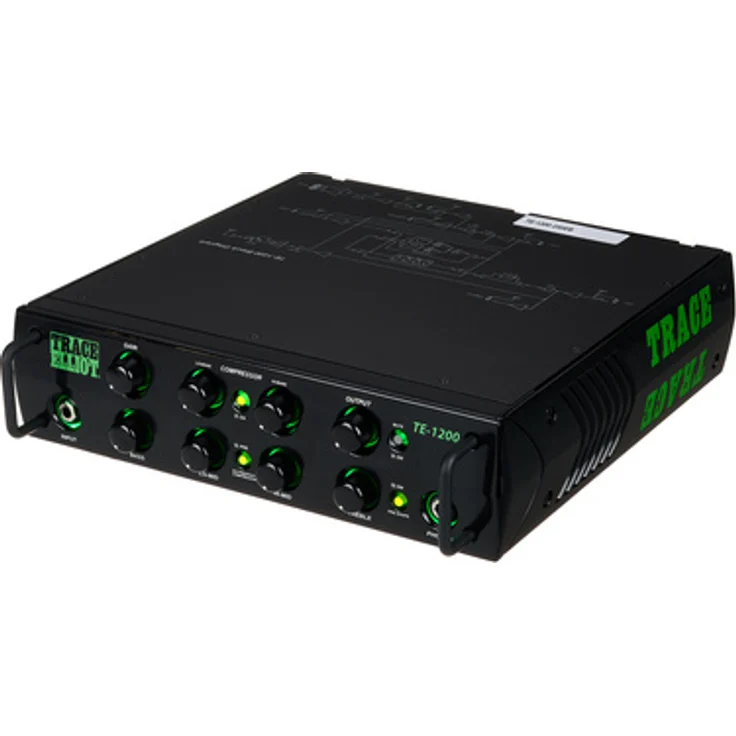 Trace Elliot TE-1200 Bass Amp Head, Transistorverstärker mit 1200 Watt RMS, 4-Band-EQ, und integrierter USB-Schnittstelle, schwarz