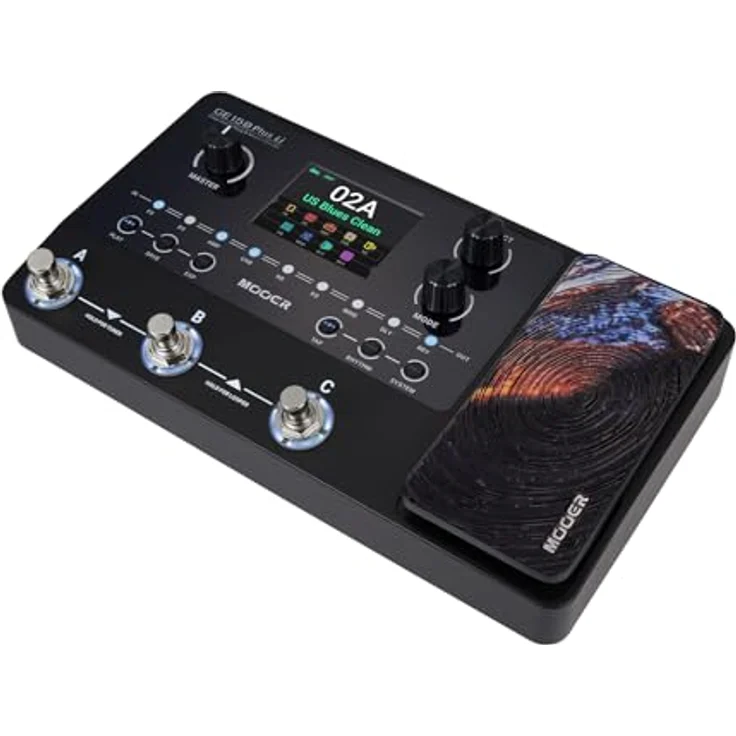 Mooer GE150 Plus Li Amp Modeling, Gitarren-Multieffekte mit 55 Verstärkermodellen, 170 Effekten, 7,4 V Akku und 2.8" Touch Screen – Bild 3