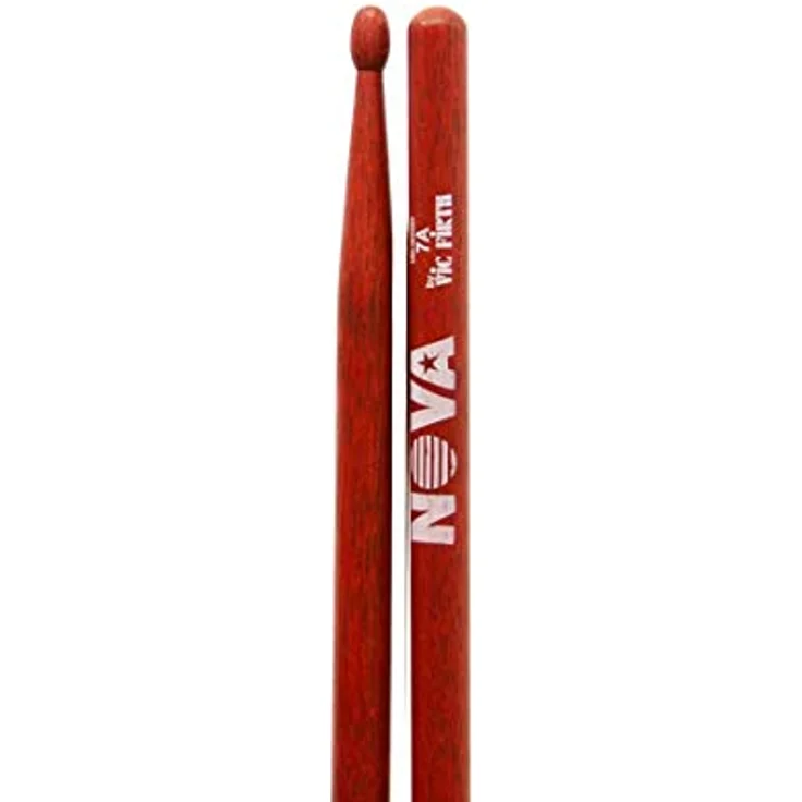 Vic Firth 7AR Nova Hickory Drumsticks, Rot, 394mm Länge, 13,5mm Durchmesser, ovaler Holzkopf – Bild 6