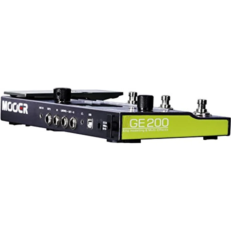 Mooer GE 200, Gitarren-Multieffektgerät mit 55 Amp-Simulationen, 70 Effekten und integriertem Expression-Pedal, schwarz – Bild 4
