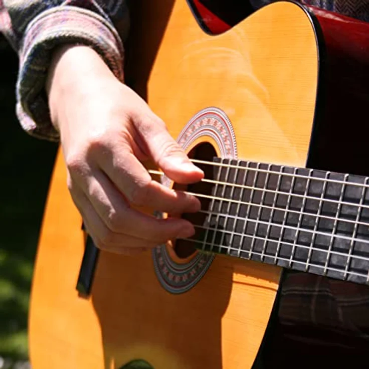 World Rhythm TIGER Gitarrensaiten für Klassikgitarre, normale Spannung, Nylonsaiten, Ersatz-Stahl, inklusive extra High E Saite, einfarbiges Nylon G, B, E – Bild 3