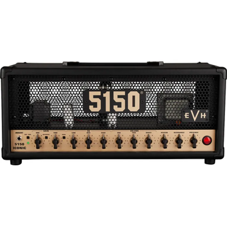 Evh 5150 Iconic 15W EL34 Top, Röhrenverstärker für E-Gitarre mit 2 Kanälen, 15 Watt Leistung, schwarz